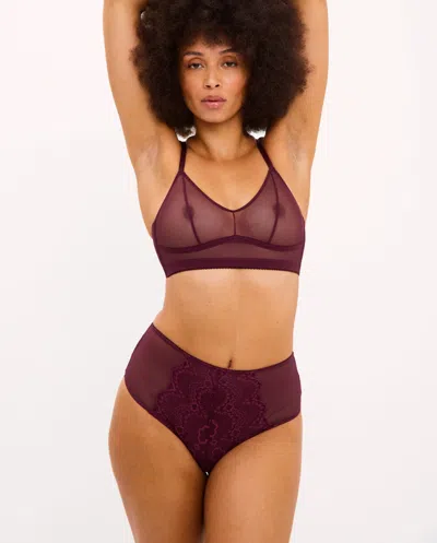 Understatement Mesh Balconette Cherry In Purple