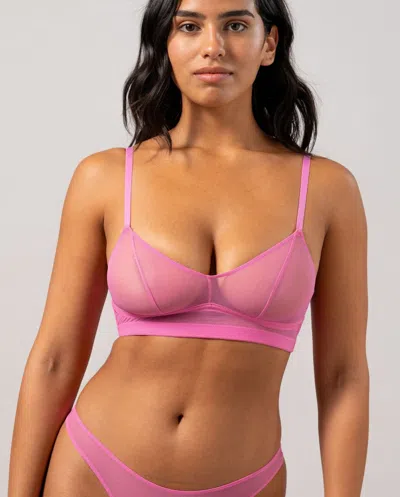Understatement Mesh Balconette Candy Pink In Pink