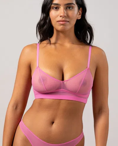 Understatement Mesh Balconette Candy Pink In Pink