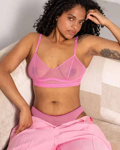 Understatement Mesh Balconette Candy Pink In Pink