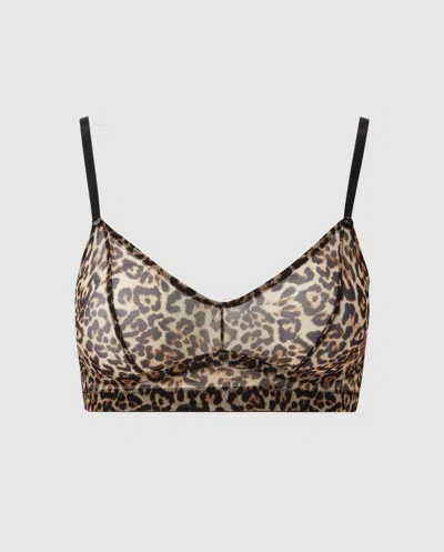 Understatement Mesh Balconette Leopard In Animal Print