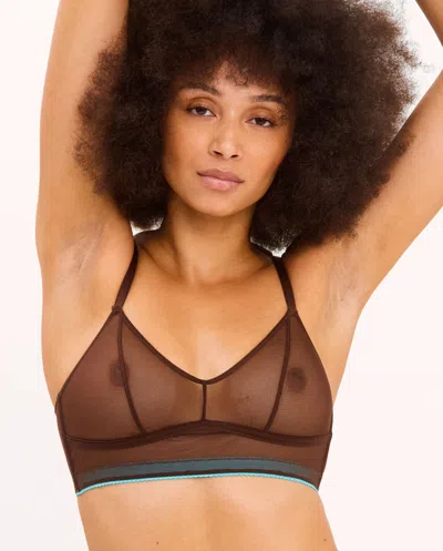 Understatement Mesh Balconette Coffee In Brown
