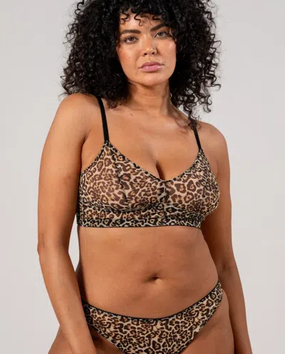 Understatement Mesh Balconette Leopard In Animal Print