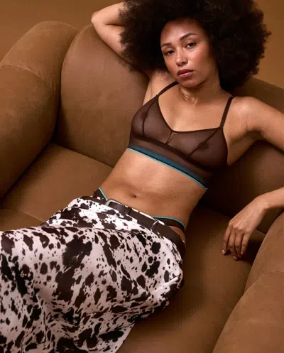 Understatement Mesh Balconette Coffee In Brown