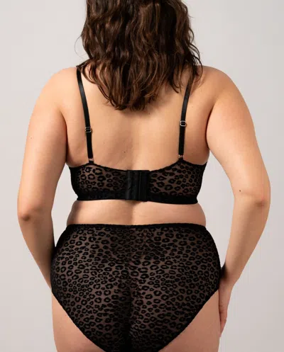 Understatement Mesh Balconette Black Leopard In Black