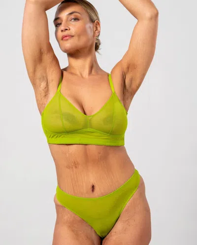 Understatement Mesh Balconette Matcha In Green