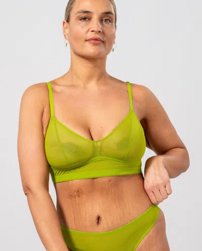 Understatement Mesh Balconette Matcha In Green