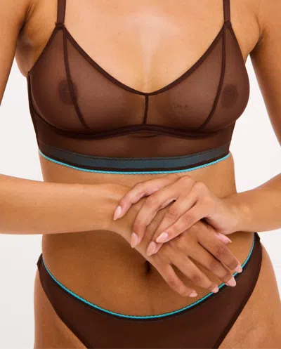 Understatement Mesh Balconette Coffee In Brown