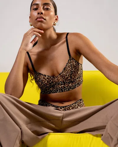 Understatement Mesh Balconette Leopard In Animal Print