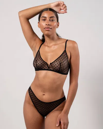 Understatement Mesh Bikini Briefs Black Dots In Black