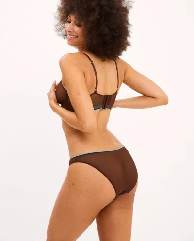 Understatement Mesh Bikini Briefs Coffee In Brown
