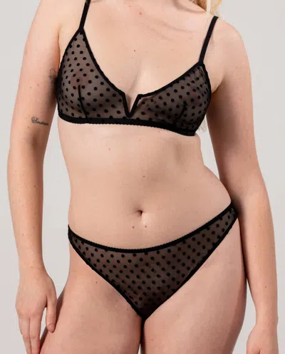 Understatement Mesh Bikini Briefs Black Dots In Black