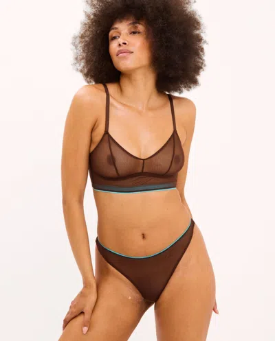 Understatement Mesh Bikini Briefs Coffee In Brown