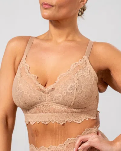 Understatement Lace Support Bra Warm Nude In Brown