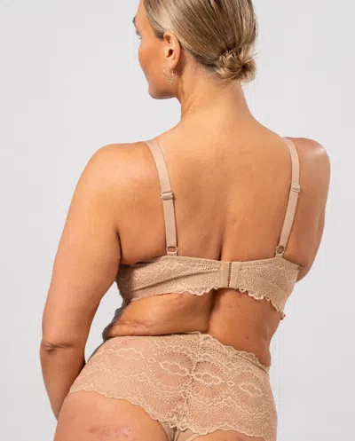 Understatement Lace Support Bra Warm Nude In Brown