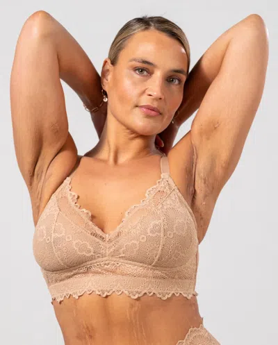 Understatement Lace Support Bra Warm Nude In Brown