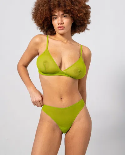 Understatement Mesh Bikini Briefs Matcha In Green