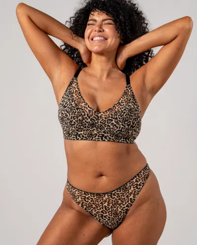 Understatement Mesh Bikini Briefs Leopard In Multi