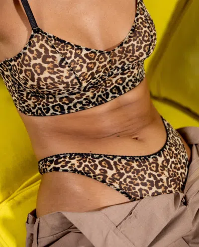 Understatement Mesh Bikini Briefs Leopard In Multi