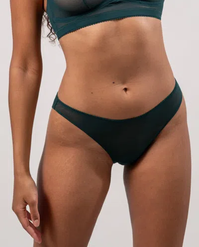 Understatement Mesh Bikini Briefs Pine Green In Green