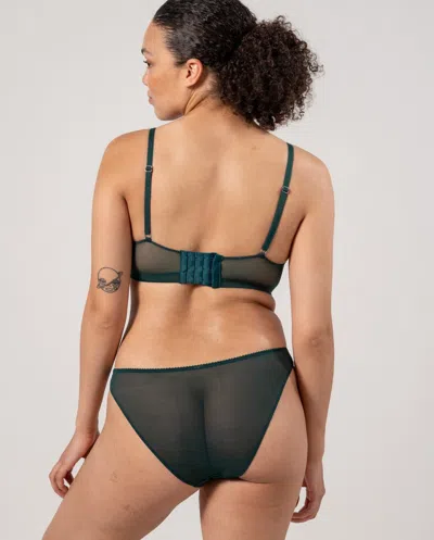 Understatement Mesh Bikini Briefs Pine Green In Green