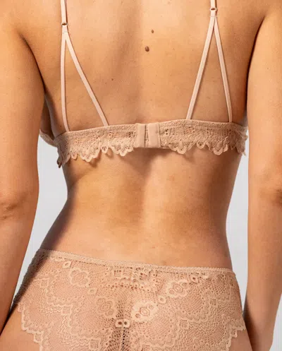 Understatement Lace Triangle Bralette Warm Nude In Neutral