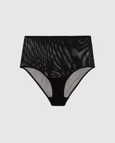 Understatement Mesh Highwaist Briefs Black In Metallic