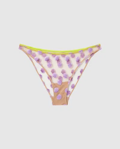 Understatement Mesh Bikini Briefs Warm Nude/lilac In Gold