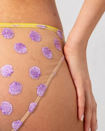 Understatement Mesh Bikini Briefs Warm Nude/lilac In Gold