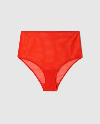 Understatement Mesh Highwaist Briefs Fiery Red In Gold