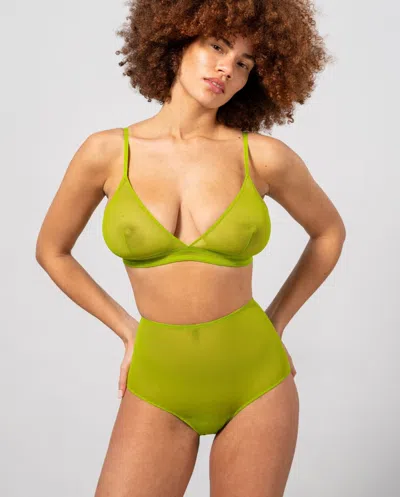 Understatement Mesh Highwaist Briefs Matcha In Green
