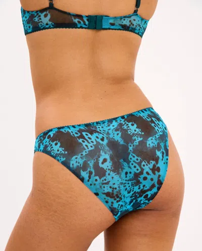 Understatement Mesh Bikini Briefs Deep Teal Orchid In Blue