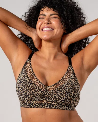 Understatement Mesh Support Bra Leopard In Animal Print