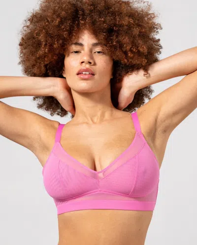 Understatement Mesh Support Bra Candy Pink In Pink