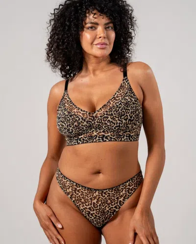 Understatement Mesh Support Bra Leopard In Animal Print