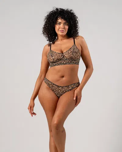 Understatement Mesh Support Bra Leopard In Animal Print