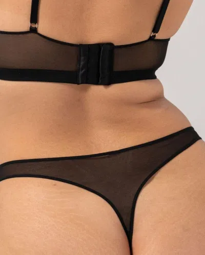 Understatement Mesh Thong Black In Black
