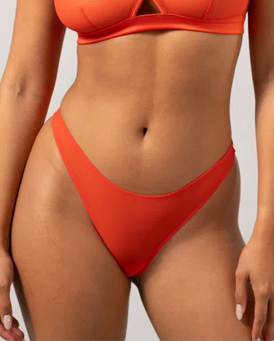 Understatement Mesh Thong Fiery Red In Burgundy