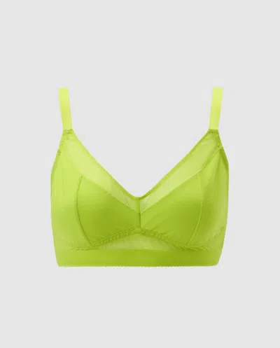 Understatement Mesh Support Bra Zesty Lime In Gold