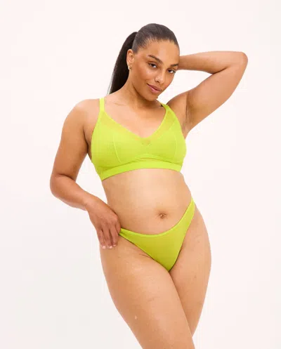 Understatement Mesh Support Bra Zesty Lime In Gold