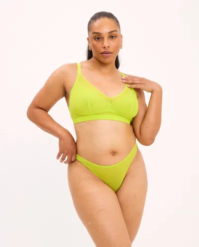 Understatement Mesh Support Bra Zesty Lime In Gold