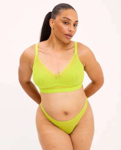 Understatement Mesh Support Bra Zesty Lime In Gold