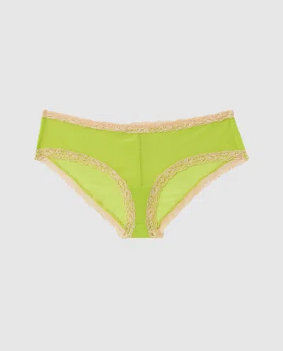 Understatement Mesh Lace Trim Hipster Zesty Lime In Green
