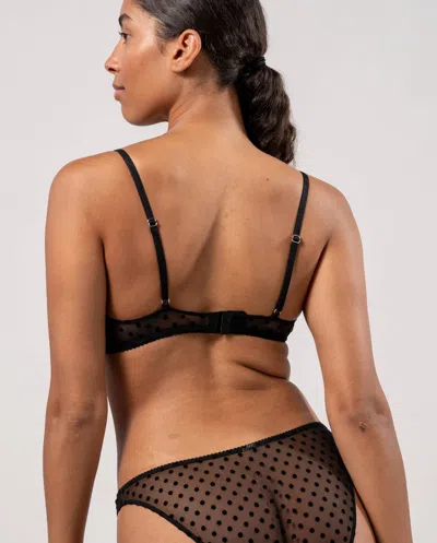 Understatement Mesh V-balconette Black Dots In Multi