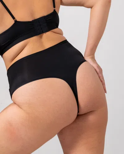 Understatement Micro Highwaist Thong Black In Black