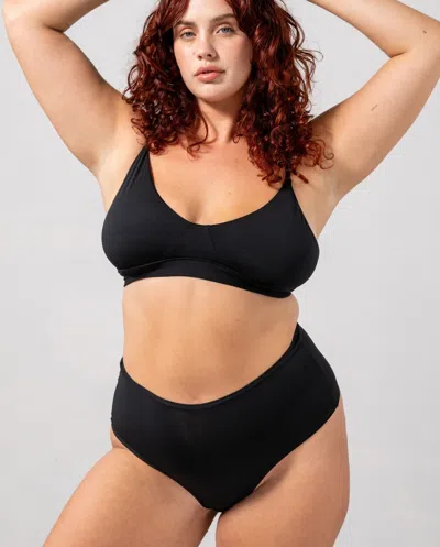 Understatement Micro Highwaist Thong Black In Black