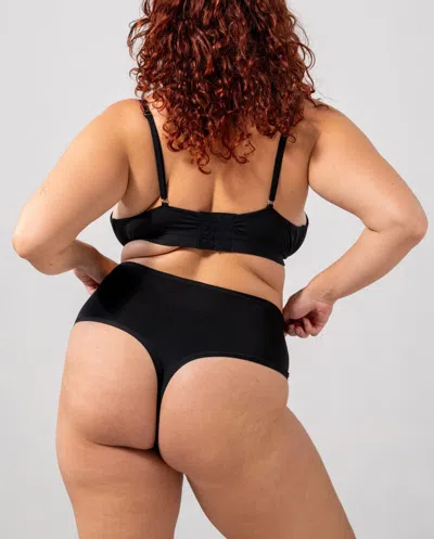 Understatement Micro Highwaist Thong Black In Black