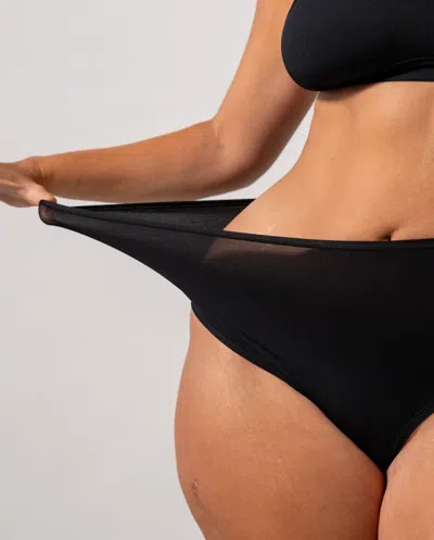 Understatement Micro Highwaist Thong Black In Black