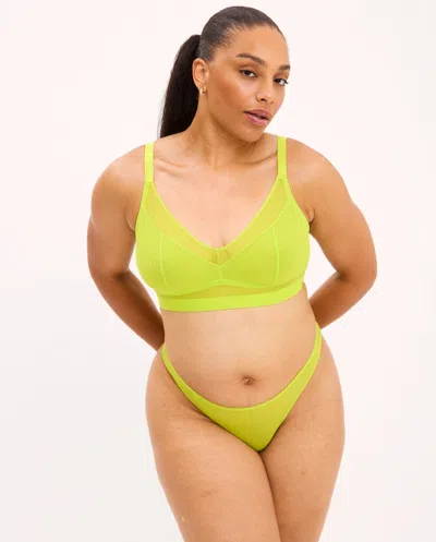 Understatement Mesh Thong Zesty Lime In Green