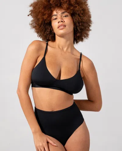 Understatement Micro Scoop Bra Black In Black